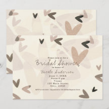 JEDES EREIGNIS Pink & Taupe Herz Chic Einladungen