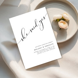 Jedes Ereignis | Sie sagte Ja Einfache Engagement Einladung