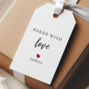 Jedes Farbherz gebacken mit Liebe, hausgemachten U Geschenkanhänger
