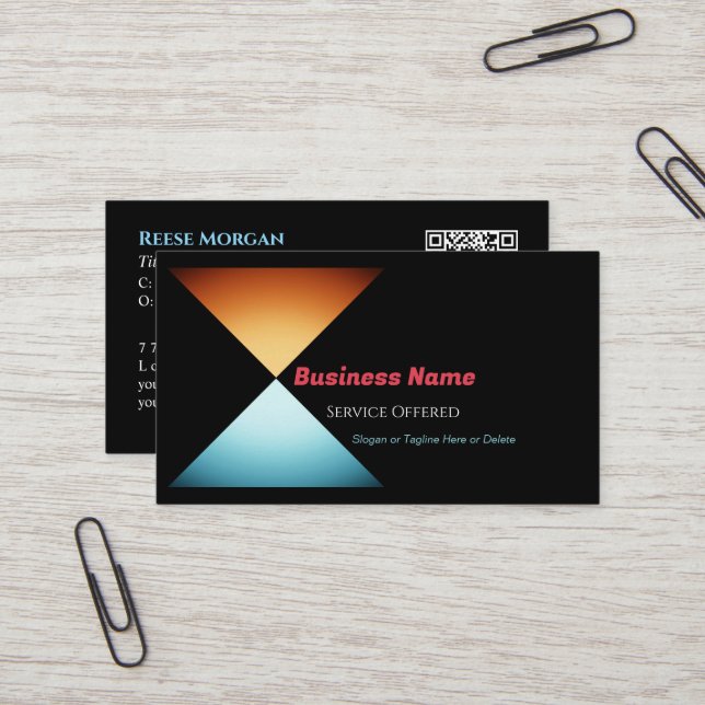 Jedes Geschäft, Triangle Design, Generieren von QR Visitenkarte (Vorderseite/Rückseite Beispiel)