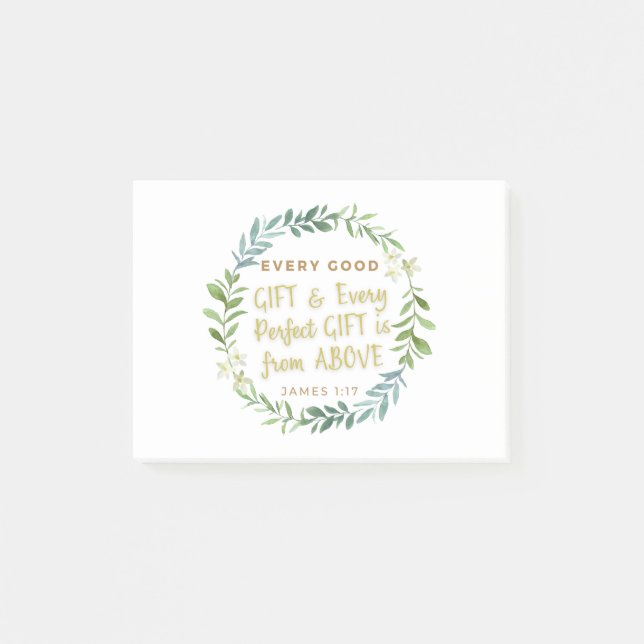 "Jedes gute Geschenk und jedes perfekte Geschenk k Post-it Klebezettel (Vorderseite)