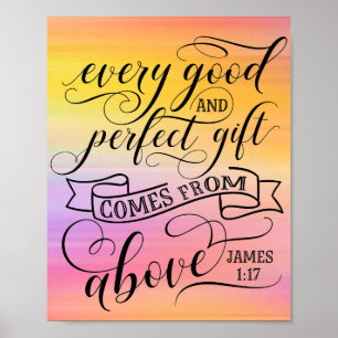 Jedes gute und perfekte Geschenk kommt von oben Poster