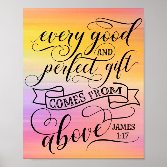 Jedes gute und perfekte Geschenk kommt von oben Poster (Vorne)