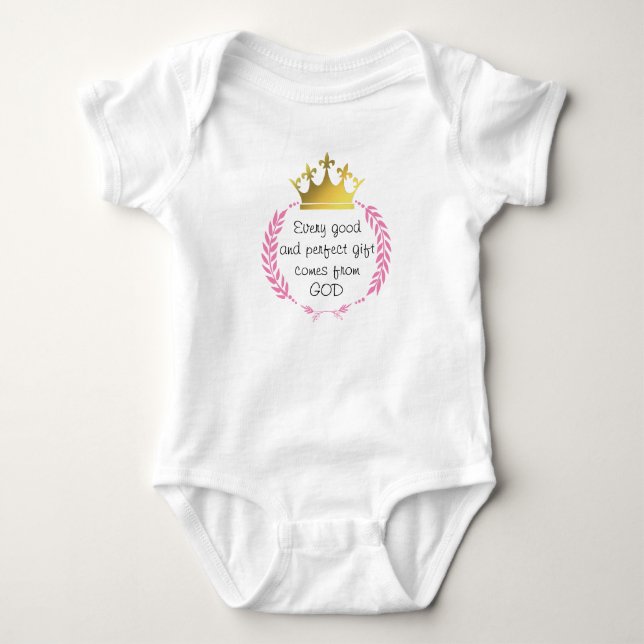 JEDES GUTE UND PERFEKTE GESCHENK VON GOTT | Baby G Strampler (Vorderseite)