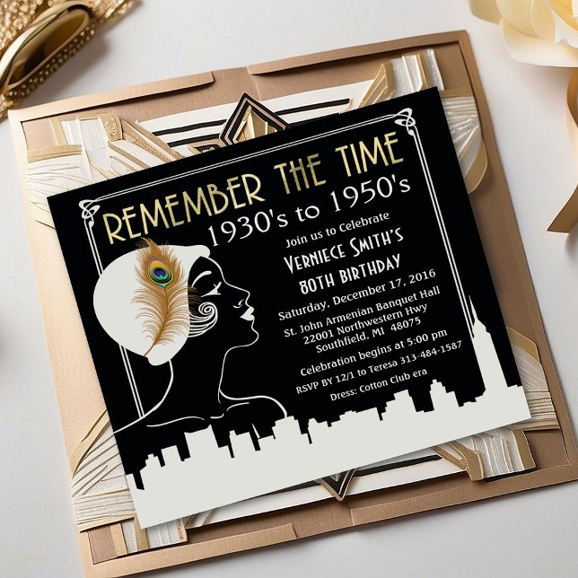 JEDES JAHR - Einladung des Flapper Girl zum Geburt (Von Creator hochgeladen)