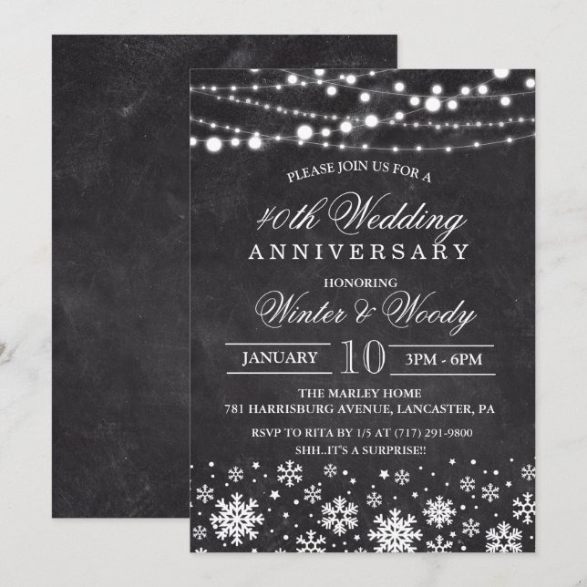 JEDES JAHR - Einladung zum Hochzeitstag (Vorne/Hinten)