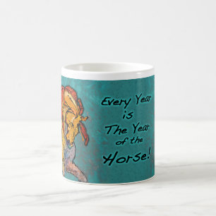 Jedes Jahr ist das Jahr des Pferds Kaffeetasse