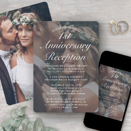 JEDES JAHR Jubiläum Empfang Foto White Wedding Einladung