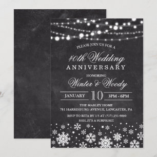 JEDES JAHR - Kreide-Einladung zum Hochzeitstag Einladung