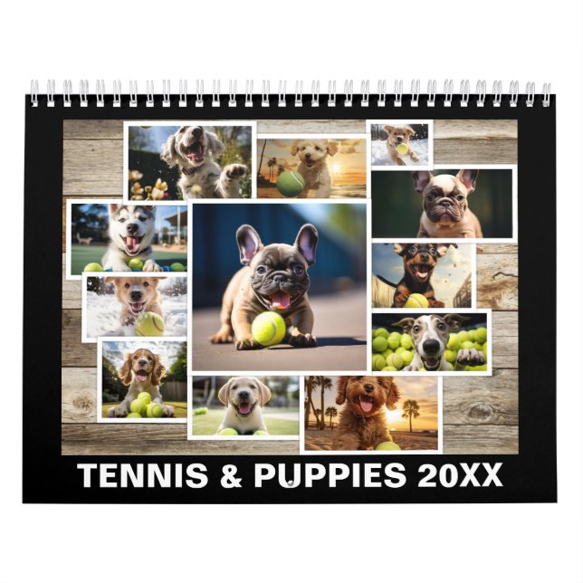 Jedes Jahr Tennis und Welpen Kalender (Titelbild)