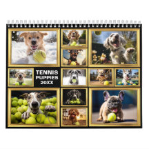 Jedes Jahr 🎾 Tennis und 🐕 Welpen-Kalender