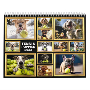 Jedes Jahr 🎾 Tennis und 🐕 Welpen-Kalender Kalender