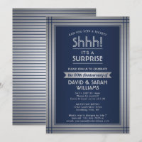 JEDES JAHR Überraschung Jubiläum Navy Blue und Sil