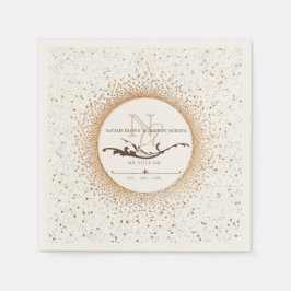 JEDES Jubiläum Elegant Monogram Napkin Serviette