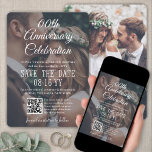 JEDES Jubiläum Party Elegant 2 Foto & QR Code Save The Date<br><div class="desc">Verkünden Sie die freudige Nachricht von Ihrem nächsten Post-Evolution-Party mit einzigartigem benutzerdefinierten Foto-Overlay "We do, We do, We eloped!" Save the Date Einladungen. Die 2 Bilder, der scannbare QR-Code und alle Formulierungen auf dieser Einladungsvorlage sind einfach zu personalisieren. (IMAGE PLACEMENT TIP: Eine einfache Möglichkeit, ein Foto genau so zu zentrieren,...</div>