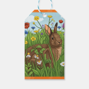 Jedes Kaninchen liebt Blumen Geschenkanhänger