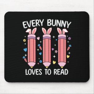 Jedes Kaninchen liebt es, Ostern-Lehrer-Bücher zu  Mousepad