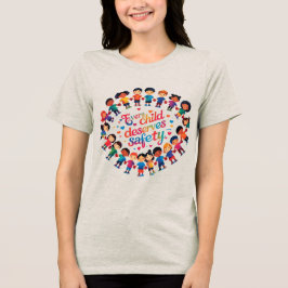 "Jedes Kind verdient Sicherheit" Kindervertretung Tri-Blend Shirt