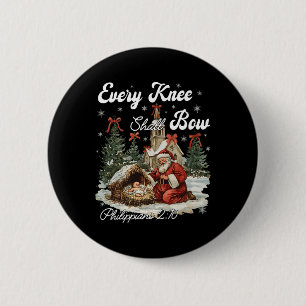 Jedes Knie Shuhen Christlichen Weihnachten Button