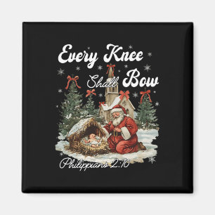 Jedes Knie Shuhen Christlichen Weihnachten Magnet
