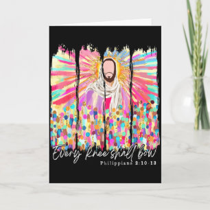 Jedes Knie soll sich beugen Christlicher Jesus Bib Karte
