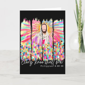 Jedes Knie soll sich beugen Christlicher Jesus Bib Karte