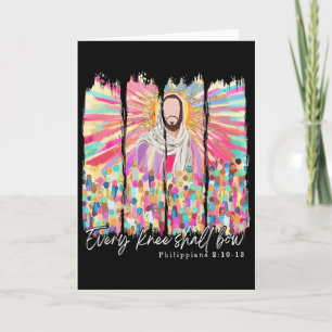 Jedes Knie soll sich beugen Christlicher Jesus Bib Karte
