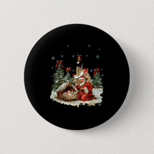 Jedes Knie soll sich beugen Lustige Weihnachtsszen Button
