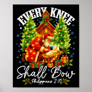 Jedes Knie soll sich vor dem Weihnachtsmann beugen Poster