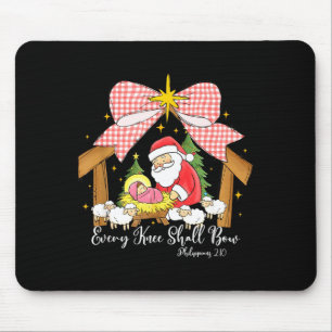 Jedes Knie soll sich vor dem Weihnachtsmann verbeu Mousepad