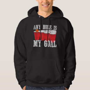 Jedes Loch ist mein Goal Beer Pong Trinkspiel Hoodie