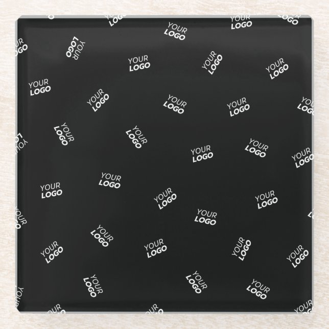 Jedes Logo oder hochgeladenes Bild | Muster Glasuntersetzer (Vorderseite)