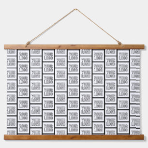 Jedes Logo oder jedes Bildwiederholmuster Wandteppich Mit Holzrahmen