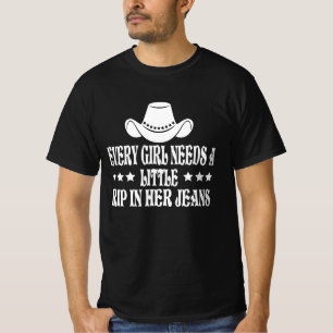 Jedes Mädchen braucht einen kleinen Schlag in sein T-Shirt