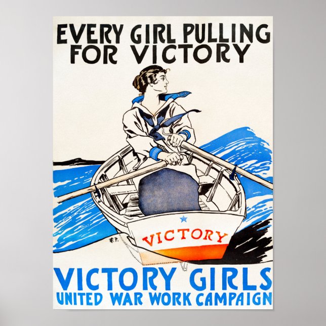 Jedes Mädchen, das für das Sieggebäck zieht Poster (Vorne)