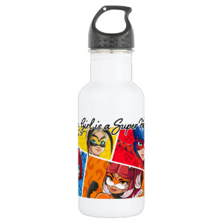 Jedes Mädchen ist ein Super-Held Edelstahlflasche