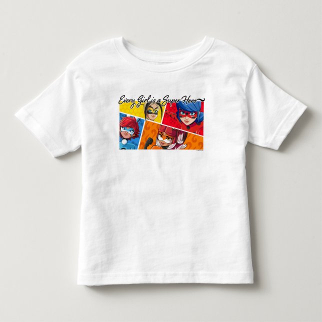 Jedes Mädchen ist ein Super-Held Kleinkind T-shirt (Vorderseite)