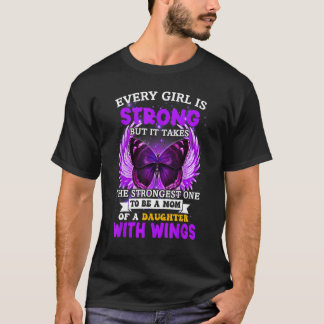 Jedes Mädchen ist stark, eine Mama einer Tochter z T-Shirt