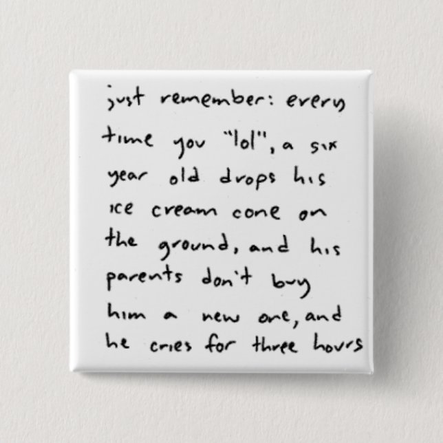 Jedes Mal wenn Button (Vorderseite)