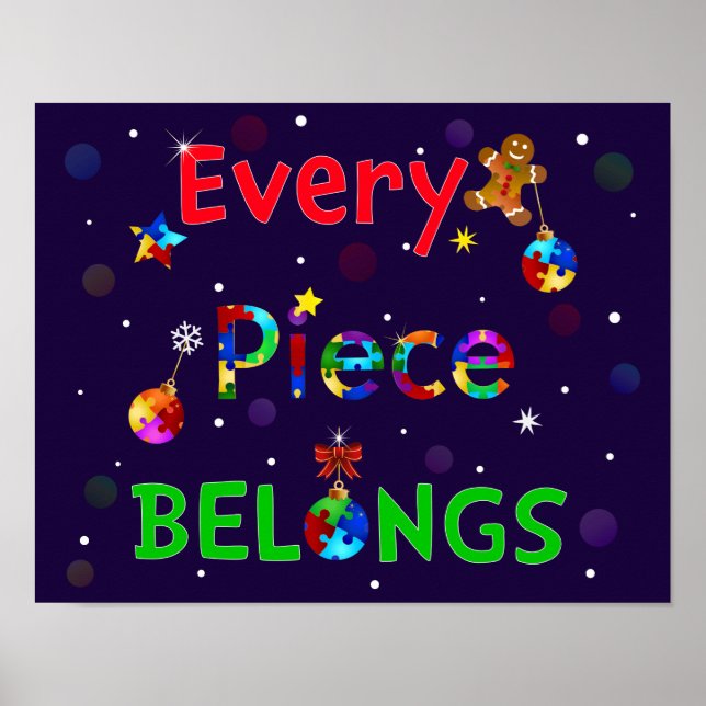 Jedes Stück gehört zu Weihnachten Poster (Vorne)