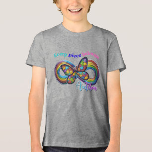 Jedes Stück Schimmer - Autismus Butterfly T-Shirt Tri-Blend Shirt