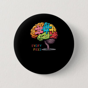 Jedes Stück zählt - farbenfrohe Puzzle Brain Illus Button