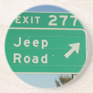 Jeep-Verkehrsschild-Untersetzer Untersetzer