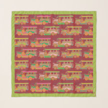 Jeepney 36x36-Zoll Chiffon Scarf in Avocado
