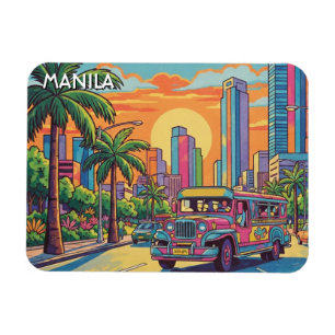 Jeepney in Manila Philippinen Reise Magnet