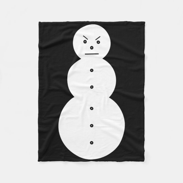Jeezy Schneemann - Hiphop Wütender Schneemann Jeez Fleecedecke (Vorderseite)