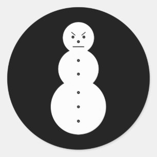 Jeezy Schneemann - Hiphop Wütender Schneemann Jeez Runder Aufkleber