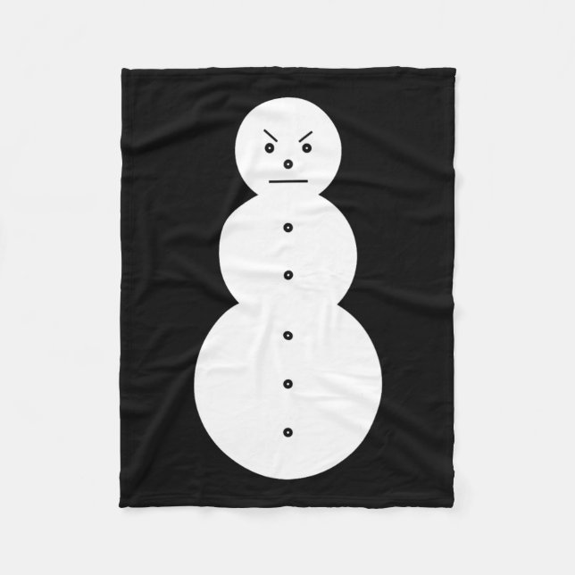 Jeezy Snowman - Hiphop Angry Snowman Jeezy Christm Fleecedecke (Vorderseite)