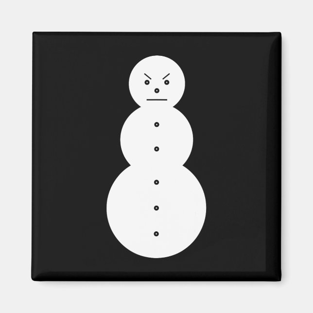 Jeezy Snowman - Hiphop Angry Snowman Jeezy Christm Magnet (Vorne)