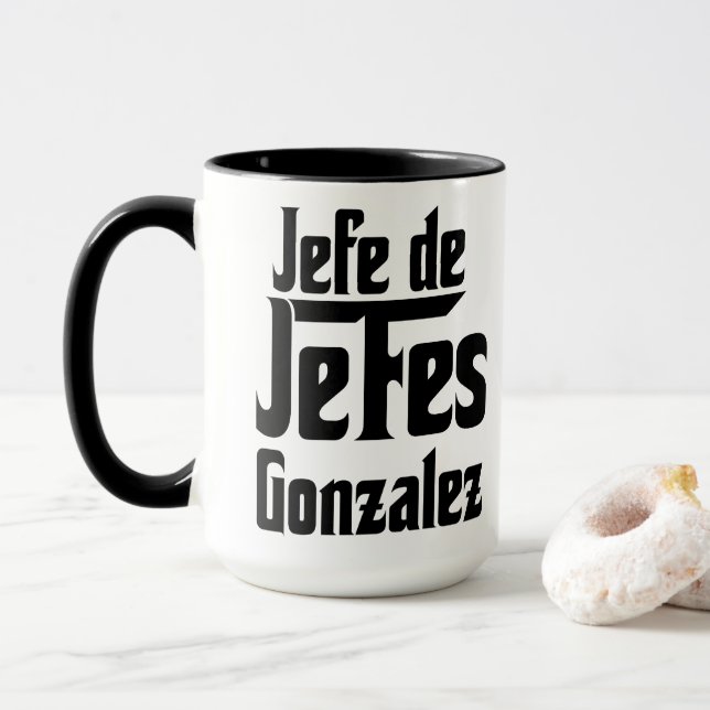 Jefe de Jefes Parrain Café Mug (Avec donut)
